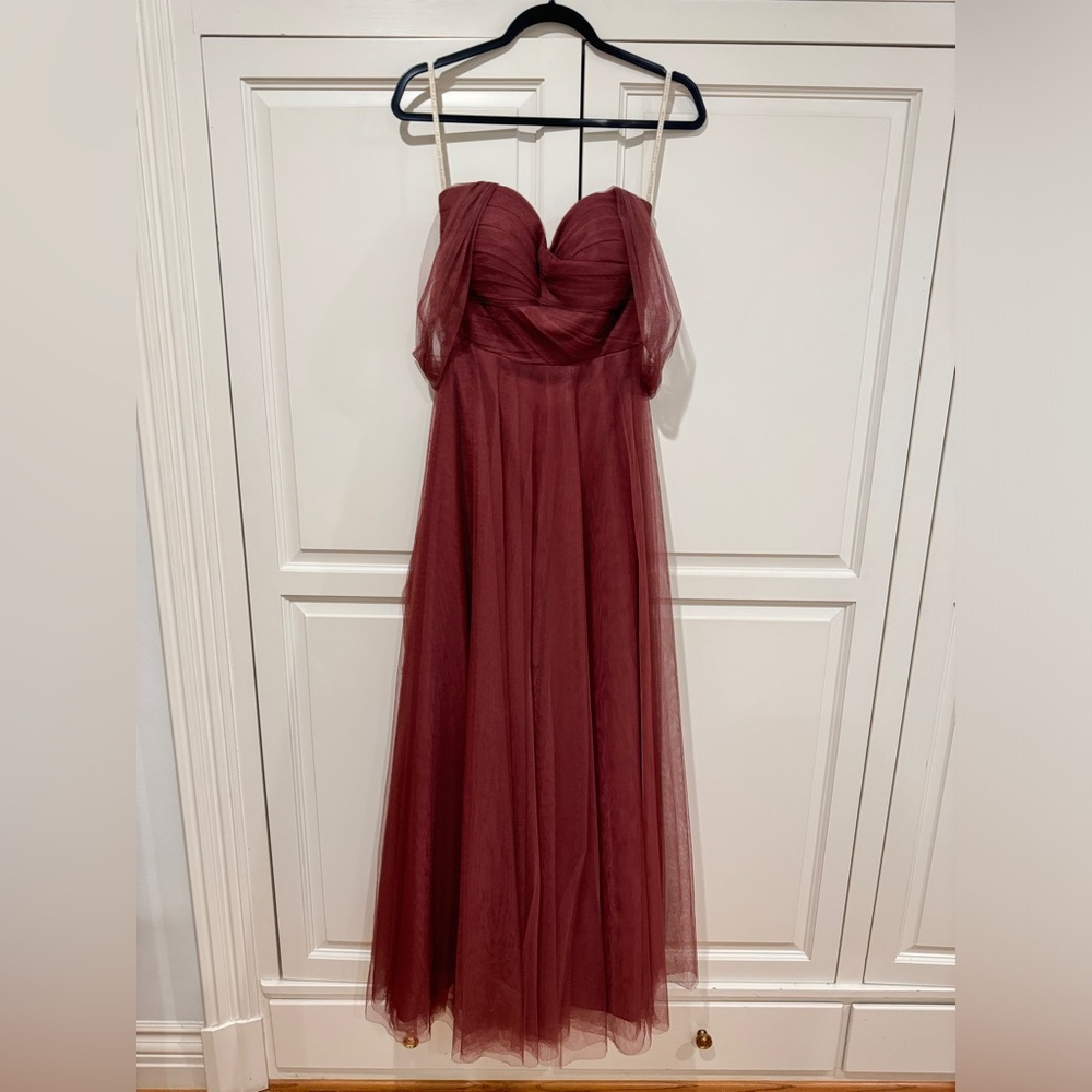 JENNY YOO Collection Cinnamon Rose JULIA Convertible Tulle Gown Dress Size 6